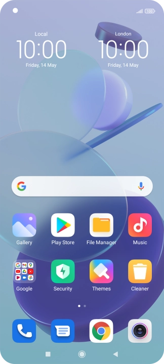 Slide two fingers downwards starting from the top of the screen.