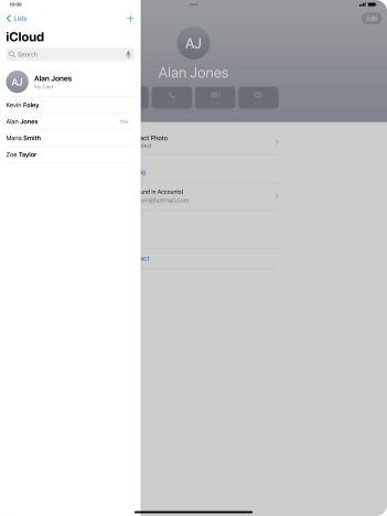 Press the new contact icon. Press the new contact icon.