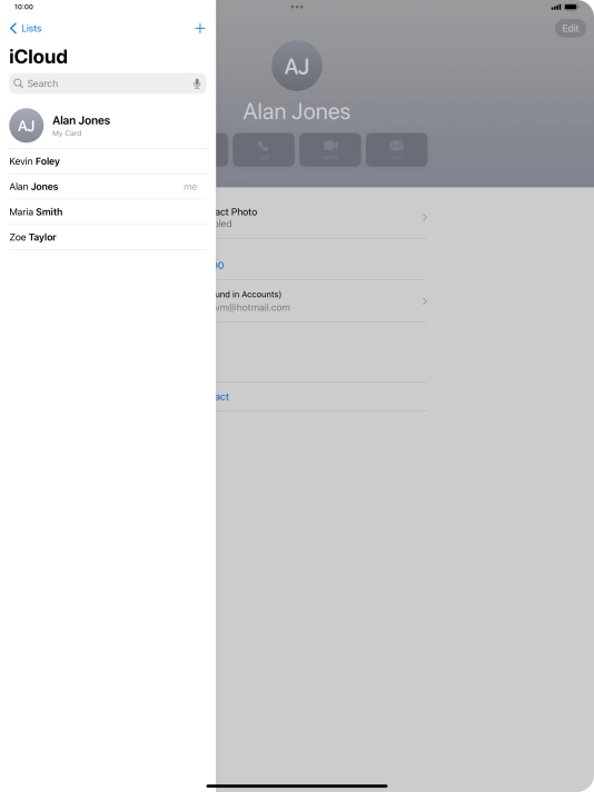 Press the new contact icon. Press the new contact icon.