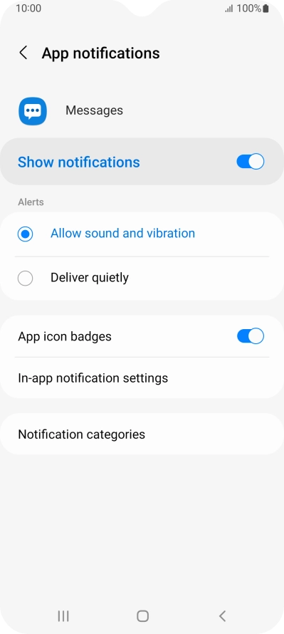 Press the indicator next to 