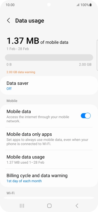 Press Data saver.