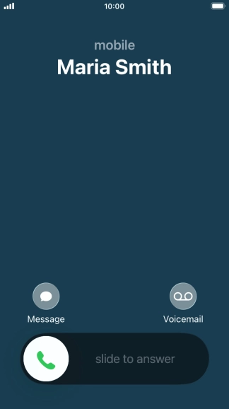 Press and drag the accept call icon right.
