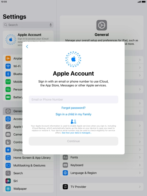 Press Email or Phone Number and key in the username for your Apple ID. Press Email or Phone Number and key in the username for your Apple ID.