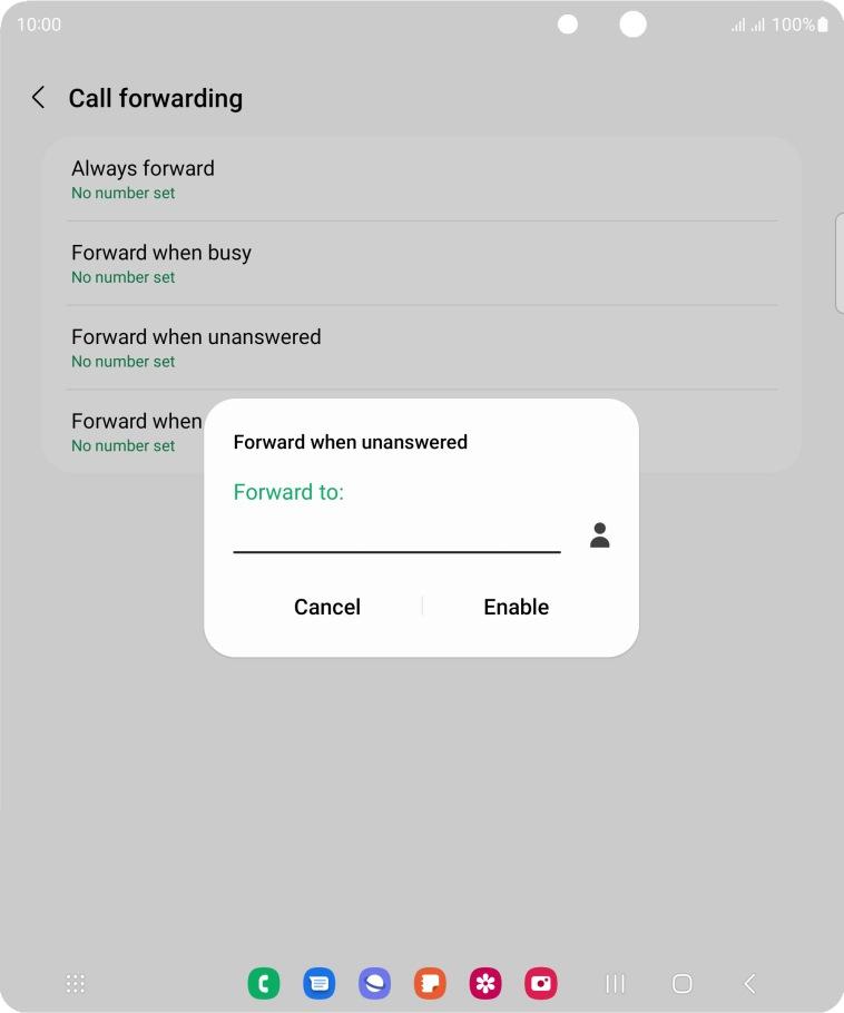 Key in +447836121121 and press Enable.