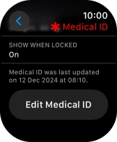 Press Edit Medical ID. Press Edit Medical ID.