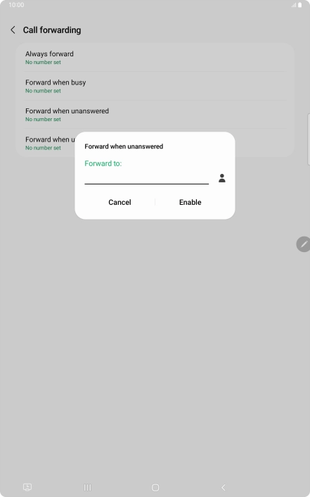 Key in +447836121121 and press Enable.