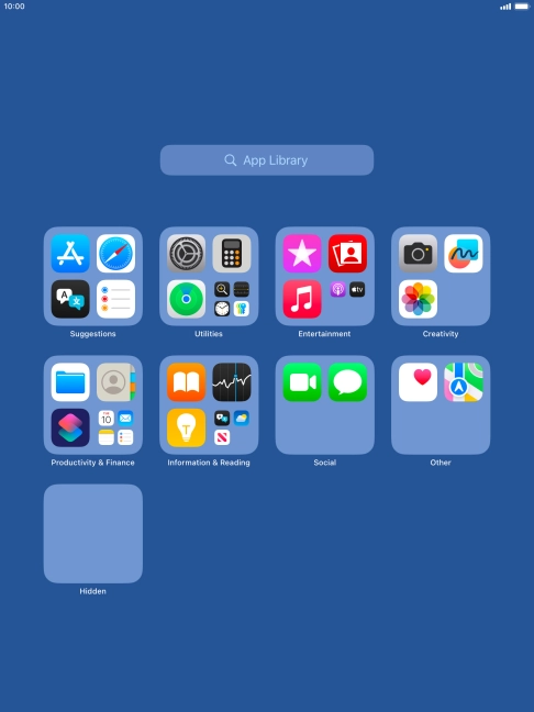 Press the required app.