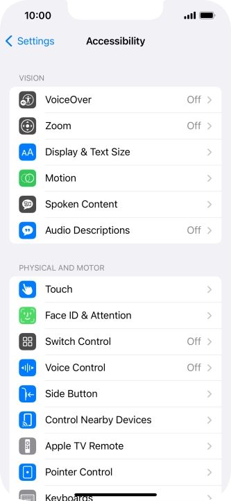 Press Display & Text Size. Press Display & Text Size.