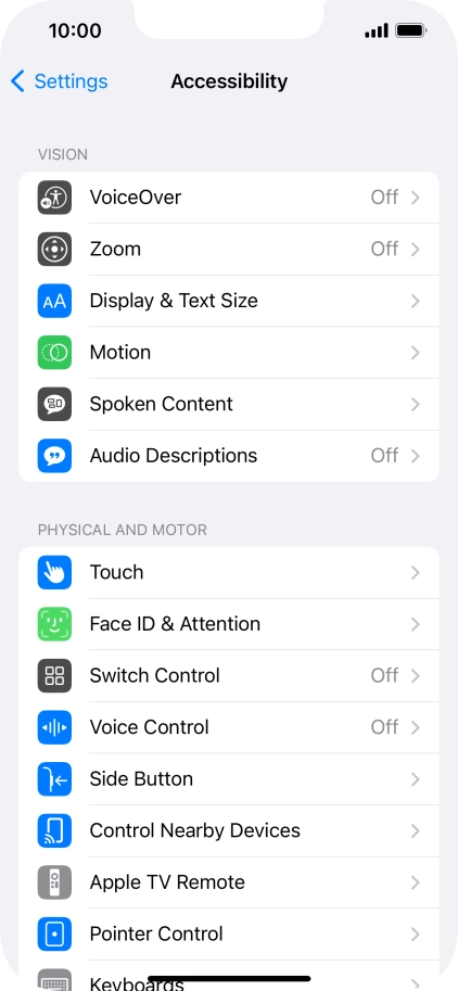 Press Display & Text Size. Press Display & Text Size.