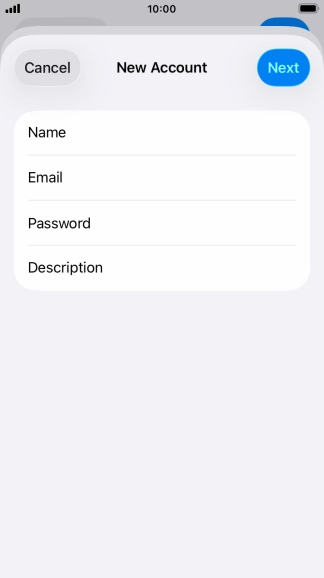 Press Description and key in the required name.