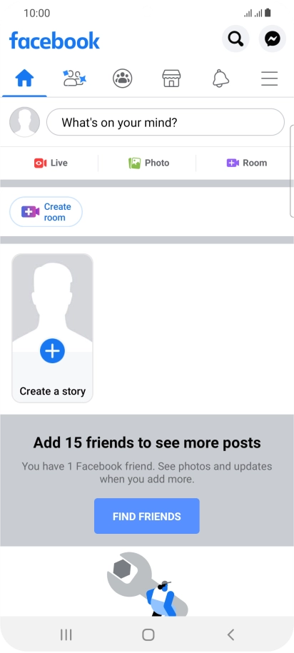 Press the text input field. Press the text input field.