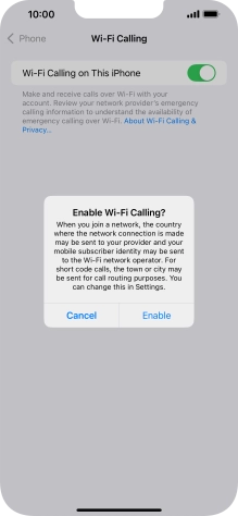 If you turn on the function, press Enable. If you turn on the function, press Enable.