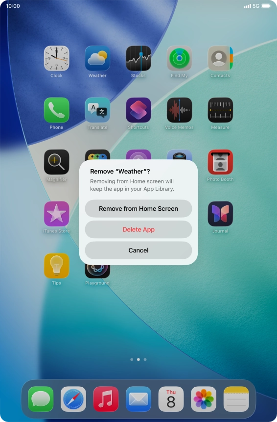 Press Delete App.
