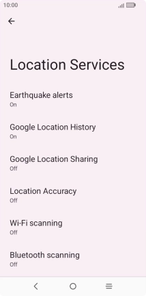 Press Location Accuracy. Press Location Accuracy.