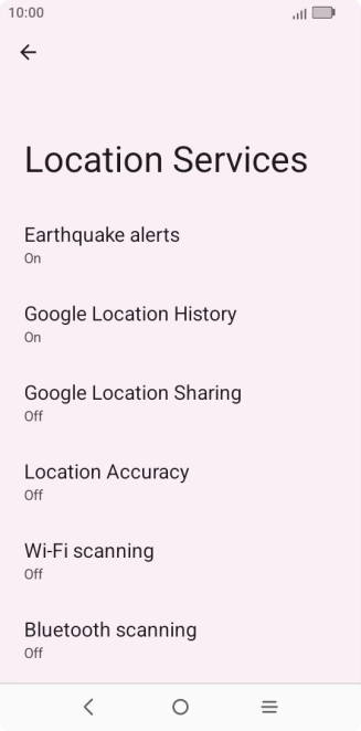 Press Location Accuracy. Press Location Accuracy.