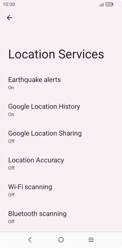 Press Location Accuracy. Press Location Accuracy.