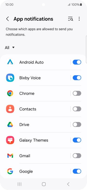 Press the drop down list. Press the drop down list.