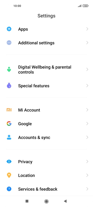 Press Additional settings.