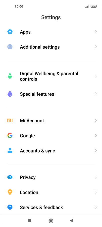 Press Additional settings.