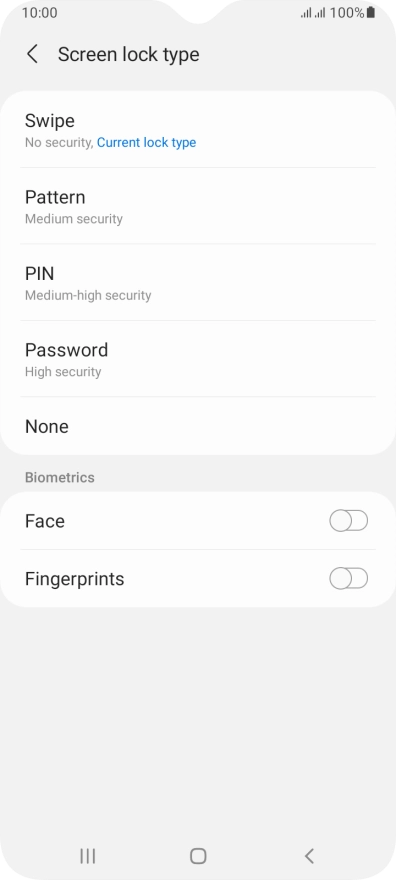 Press Fingerprints.