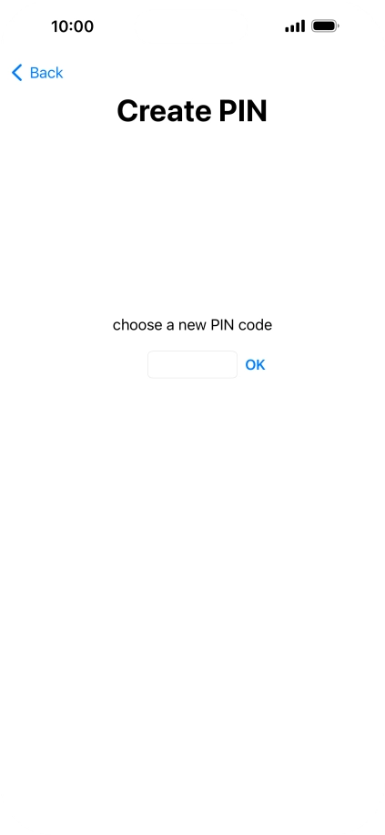 Key in a new four-digit PIN and press OK.