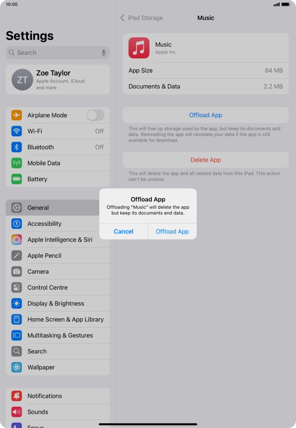 Press Offload App.
