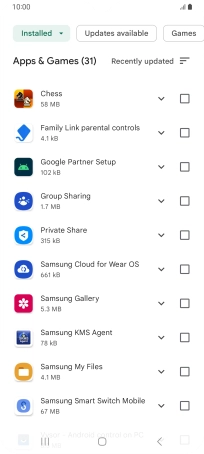 Press the required app. Press the required app.