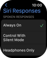 Press the required setting below 