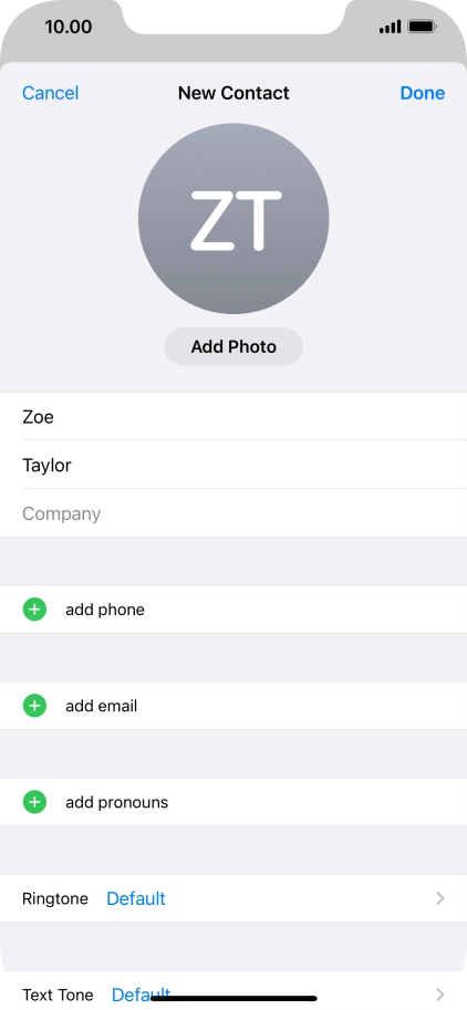 Press add phone.