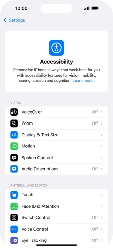 Press Display & Text Size.