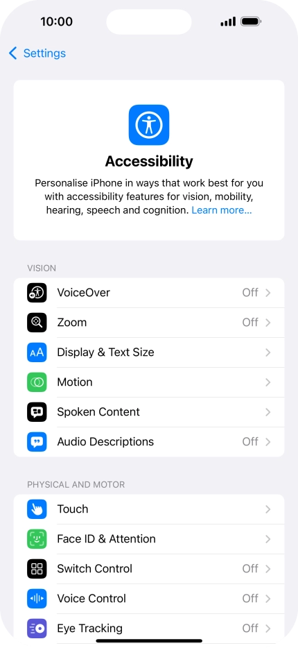 Press Display & Text Size.