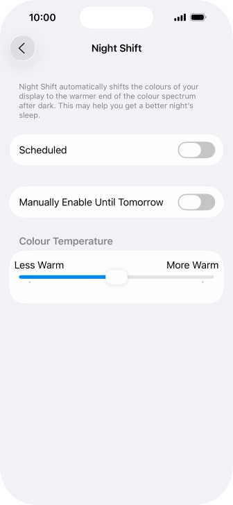 Press the indicator next to 