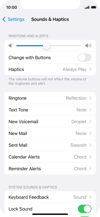 Press Text Tone.