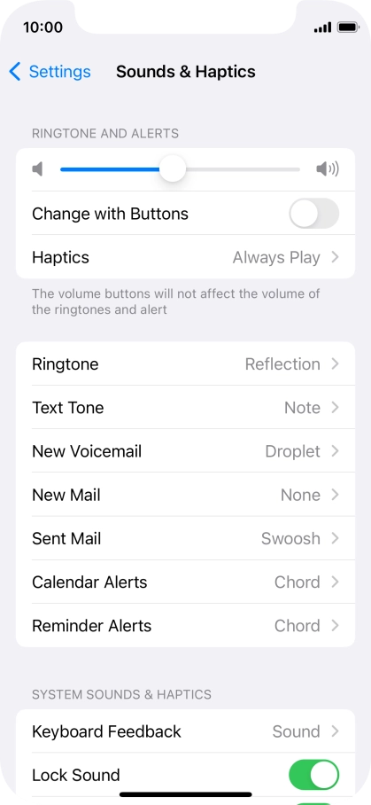 Press Text Tone.