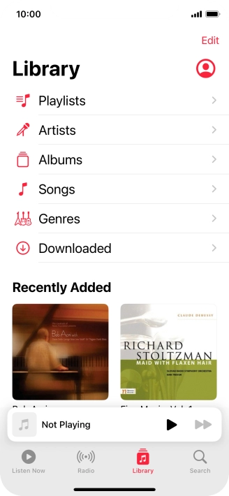 Press Playlists.