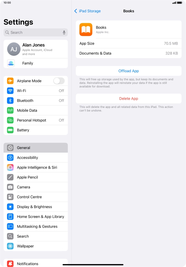 Press Offload App.