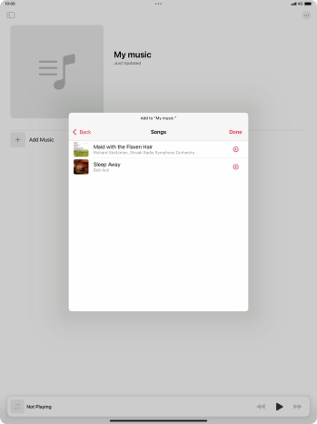 Go to the required category and press the add icon next to the required audio file. Go to the required category and press the add icon next to the required audio file.