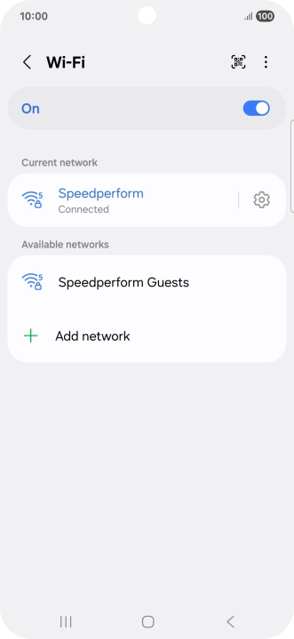 Press the settings icon next to the Wi-Fi network you're connected to. Press the settings icon next to the Wi-Fi network you're connected to.