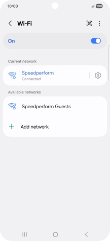 Press the settings icon next to the Wi-Fi network you're connected to. Press the settings icon next to the Wi-Fi network you're connected to.
