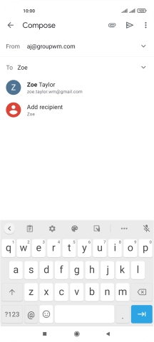 Press the required contact.