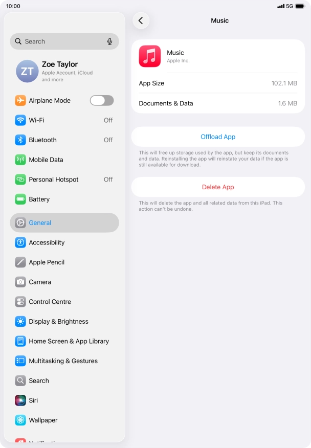 Press Offload App.