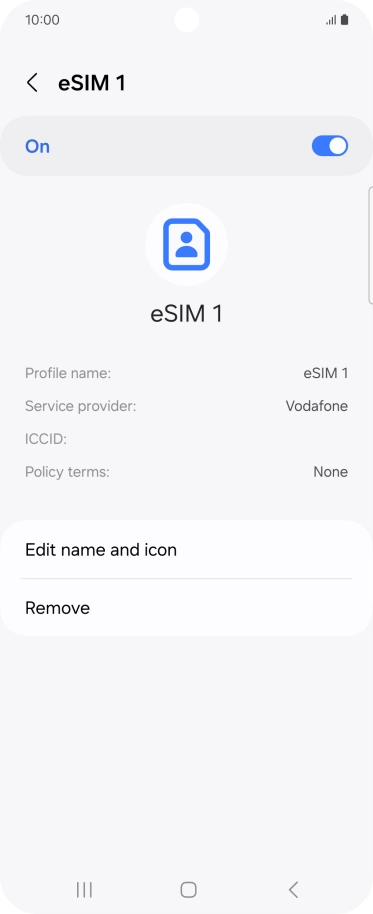 Press Remove and follow the instructions on the screen to delete your eSIM. Press Remove and follow the instructions on the screen to delete your eSIM.
