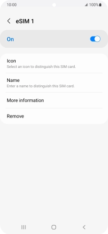Press Remove and follow the instructions on the screen to delete your eSIM.