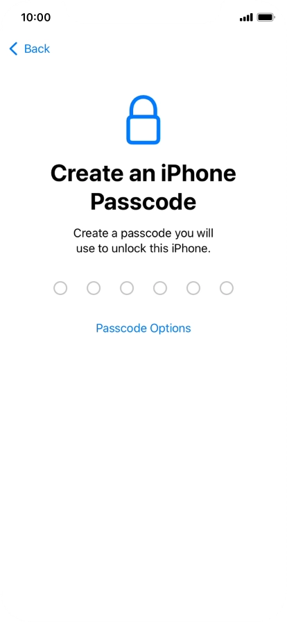 Press Passcode Options. Press Passcode Options.