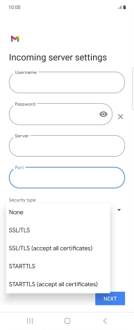Press SSL/TLS.