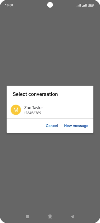 Press New message. Press New message.