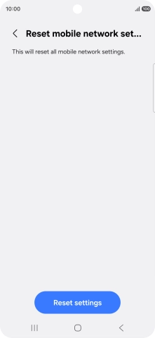 Press Reset settings. Press Reset settings.