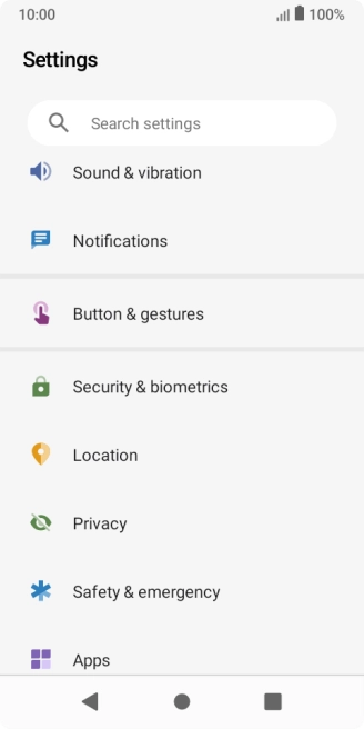 Press Security & biometrics.