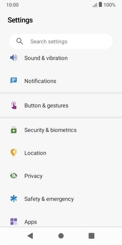 Press Security & biometrics.