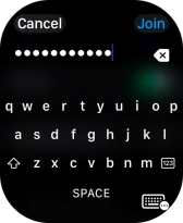 Key in the password for the Wi-Fi network and press Join. Key in the password for the Wi-Fi network and press Join.